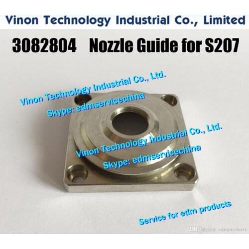 3082804 edm Nozzle Guide S408 50x50x13.5tmm Upper for S207 3082526 Water Nozzle Holder for Sodic A320D,AG400,AG600,AQ325,AQ327