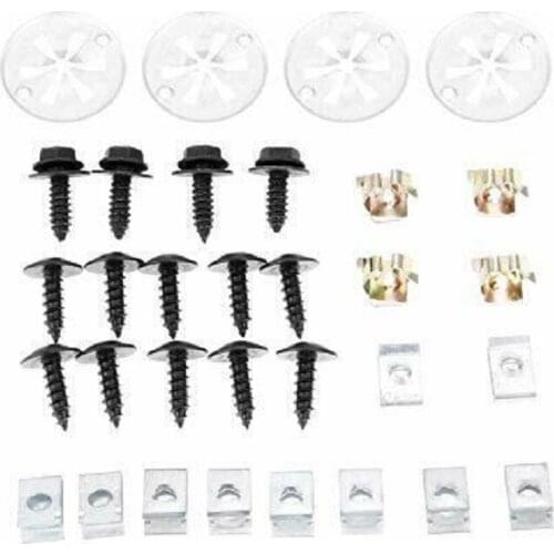 32pcs Mixed Car Leaf Plate Inner Village Ceiling Baffle Bumper Instrument Panel Plastic Clip Fixing Clip