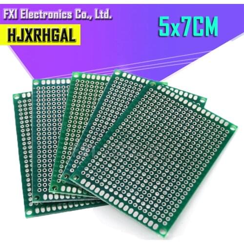 5pcs 5x7cm 5*7 Double Side Prototype PCB diy Universal Printed Circuit Board igmopnrq