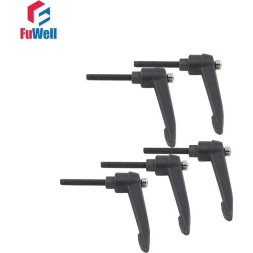 5pcs M5 Thread Adjustable Handle Lever M5x16/M5x20/M5x30/M5x40/M5x50mm Clamping Handles 5mm Thread Metal Knob Machinery Tools