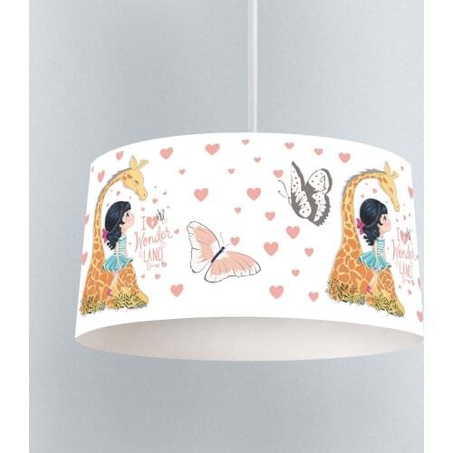 Lamp For Kids Bedrooms Light Chandelier for Living Room Childrens Room Giraffe Butterfly Girl Model 163
