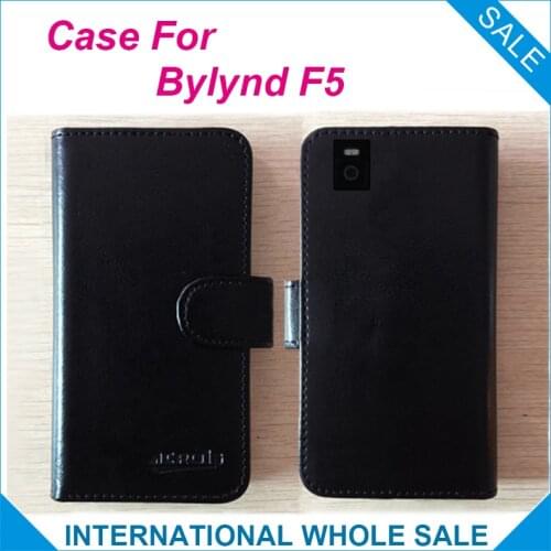 Hot!! 2016 F5 Bylynd Case, 6 Colors High Quality Leather Exclusive Cover For Bylynd F5 Cover Phone Bag Tracking