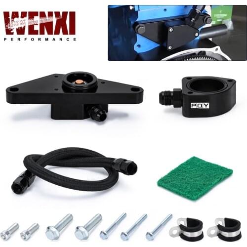 Coolant Bypass Kit With Braided Hose Line For 07.5-18 Dodge Ram All 6.7 6.7L Cummins & 03-07 5.9L Manual Diesel