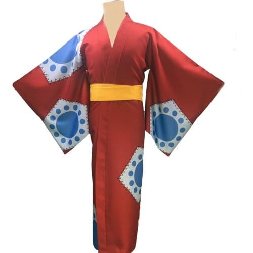 Anime One Piece Wano Country Cosplay Costumes Monkey D. Luffy Yukata Kimono Cosplay Costume for Halloween Fancy Party Event
