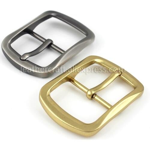 1x Metal Belt Buckle Center Bar Single Pin Buckle Mens Fashion Belt Buckle 2 Colors for 37-39mm Belt Leather Craft Accessories