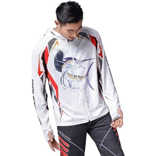 2020 Mens Fishing Suits Sun Protection Clothing Cycling Ultra-Thin Fishing Clothes Viscose Fiber Quick-Drying