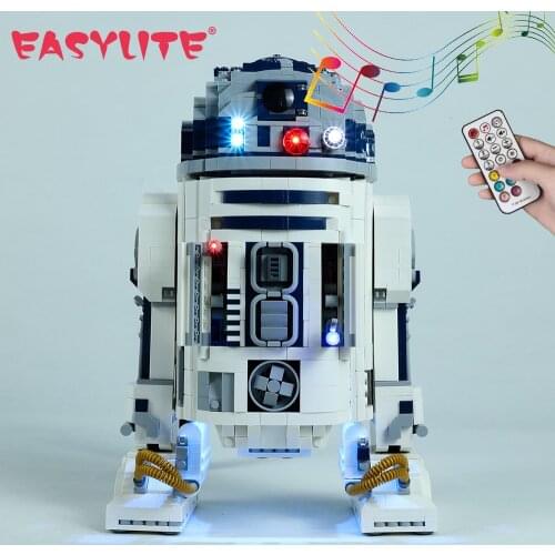 LED Lighting Kit for 75308 R2-D2 Robot Building Blocks Collectible Not include Bricks Only light Kit With Remote Control