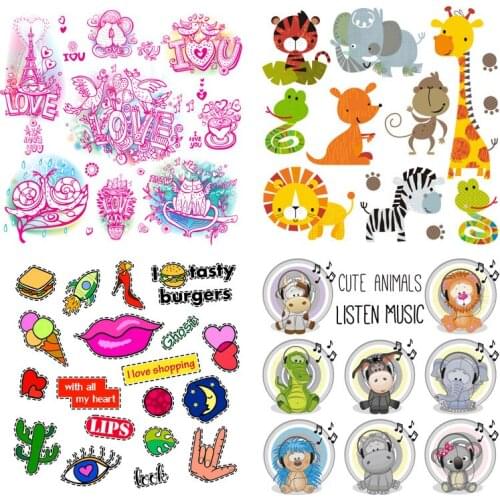 ZOTOONE Cut Animal stickers for iron transfer clothes DIY accessory t-shirt dresses washable heat transfer