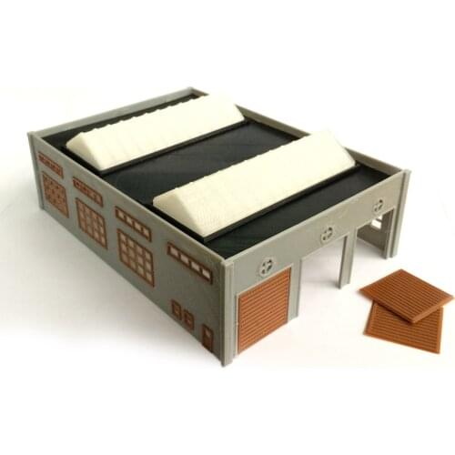 Outland Models 3-Stall Locomotive Shed / Engine House N Scale Train Railway