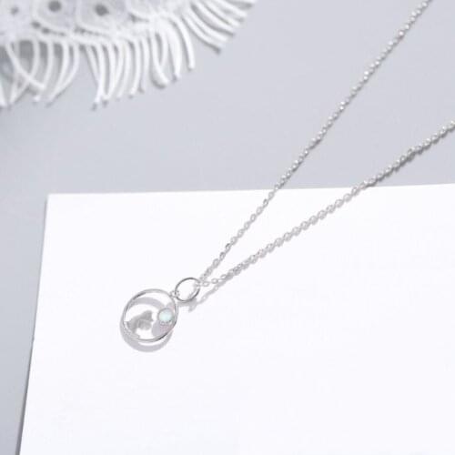 Sole Memory Cat Simple Cute Fresh Student Girl 925 Sterling Silver Clavicle Chain Literary Personality Female Necklace SNE341