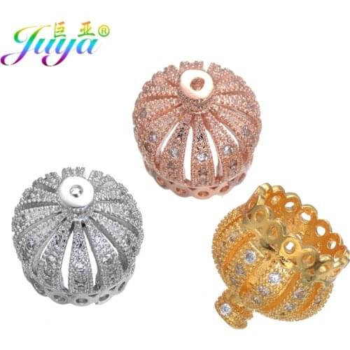 Juya DIY Jewelry Suspension Fittings Ali Moda Crown Tassels Bead Caps Accessories For Fashion Earrings Necklaces Jewelry Making