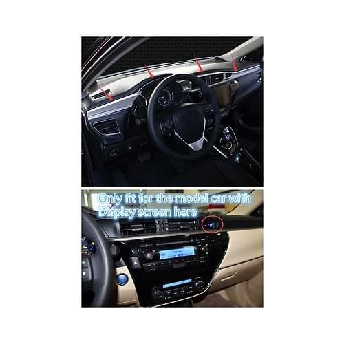 LHD Inner Dashboard Middle Console Stripe Trim 4pcs for Toyota Corolla 2014-2017