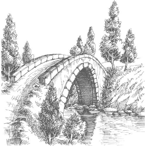 AZSG Bridge Tree Clear Stamps For DIY Scrapbooking Decorative Card Making Crafts Fun Decoration Supplies