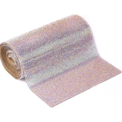 5m*24cm Rhinestone Trim Sew on rhinestone chain Iron Glue on Hot Fix Rhinestones DIY shoes clothing Self Adhesive Decoration