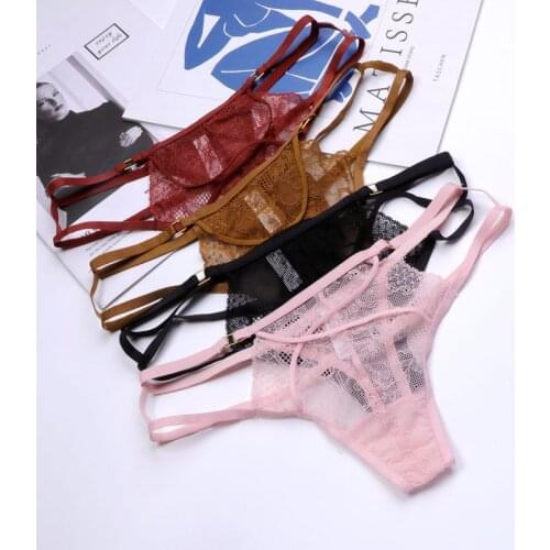 Sexy Lingerie Womens Thong Ruffle Panties Transparent Lace Period Underwear Seamless Panties For Women Sensual Lingerie Woman