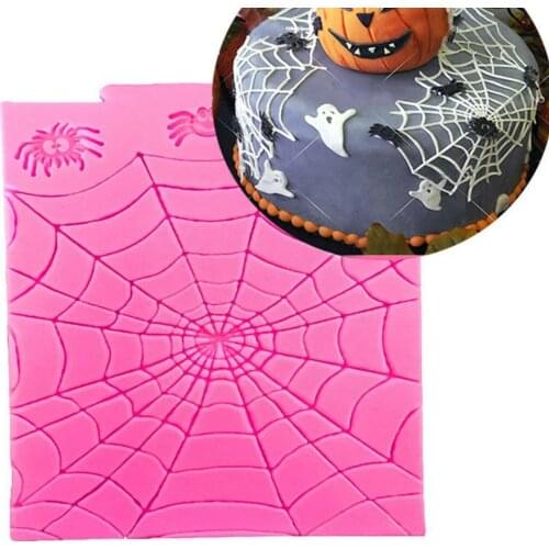 Halloween Spider Web Shape Fondant Silicone Mold Cake Mould Molds Baking Decoration Cookies Chocolate Kitchen Tool Tool