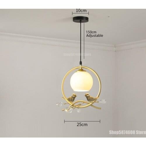 Nordic Golden Hoop Glass Pendent Lights Restaurant Cafe Corridor Aisle Hanging Lamp Living Room Pendant Kitchen Lighting Fixture