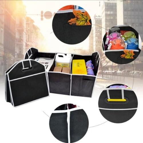 Folding Car Trunk Organizer Storage Bag Non-Woven Fabrics Stowing Tidying Bag Organizer Storage Box Container Car Decoration