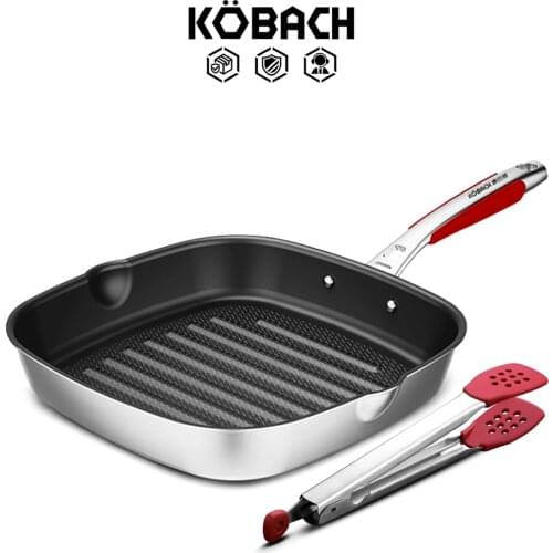 KBH steak frying pan 28cm 316L stainless steel honeycomb nonstick pan kitchen steak frying pan