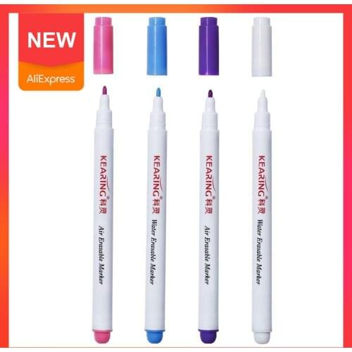 4pcs/set Erasable Pen Easy Wipe Off Water Soluble Fabric Office DGC1183A Marker Pen School Pen Marking And Marker Temporary T9R5