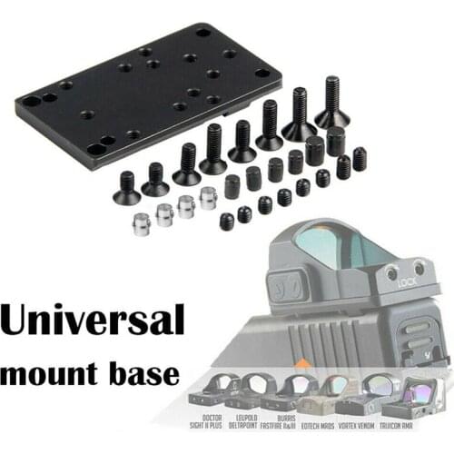 Universal Glock Rear Sight Plate Porous Base Mount for RMR Vortex Burris EOTECH MROS Pistol Red Dot Sight Handgun Accessories