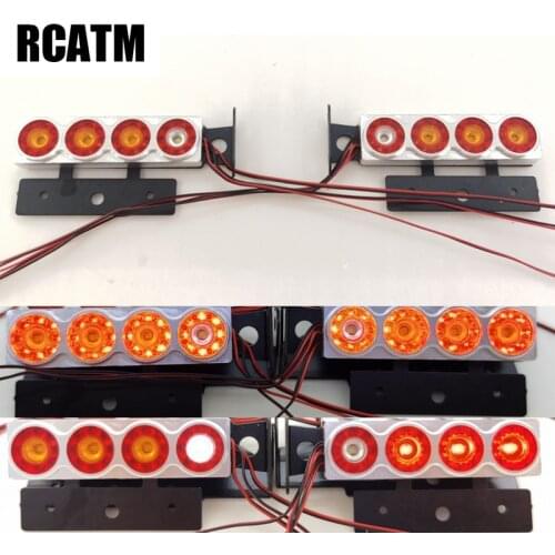 LED Angel Eye Linkage Rear Lamp Taillight for 1/14 Tamiya RC Truck Tipper Dump Car SCANIA R470 R620 FH12 ACTROS