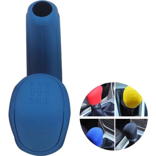 1 Set Silicone Gear Shift Knob Cover Car Handbrake Cover Hand Brake For Ford