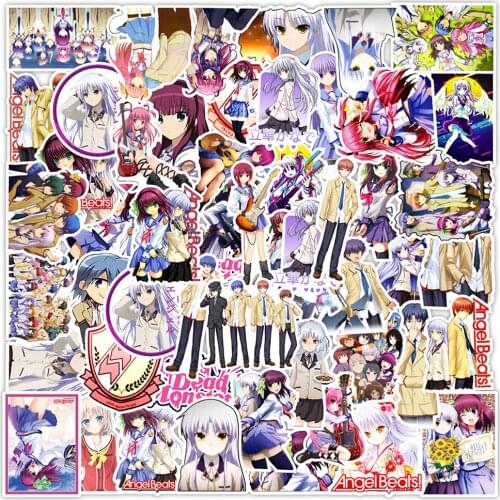 10/30/50PCS Angel Beats! Anime Stickers DIY Bike Travel Luggage Guitar Phone Cool Graffiti Cartoon Classic Toy Decals Sticker