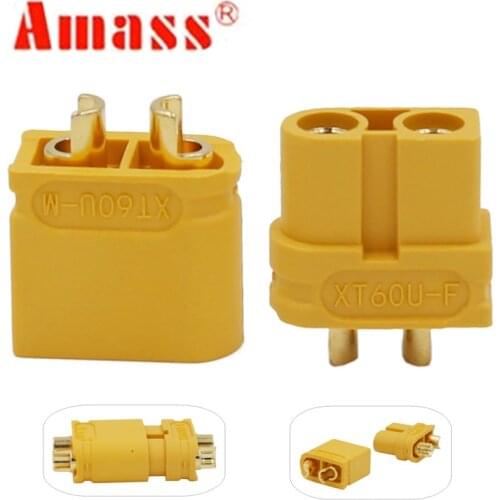 Amass 2 Pairs XT60 Upgraded XT60U Plug 3.5mm Banana Connector Male and Female Motor Connector Bullet Plugs 20%OFF