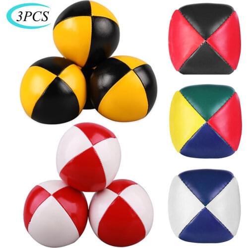 3PCS Net Set Suit Professional Juggling Ball Acrobatics Toss Ball Educational Toy Children Fun Sports Pu Soft Juggling Ball Toys