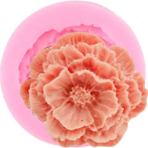 3D Peony Flower Silicone Molds Chocolate Candy Clay Mould Wedding Cake Decorating Tools DIY Rose Cupcake Topper Fondant Moulds