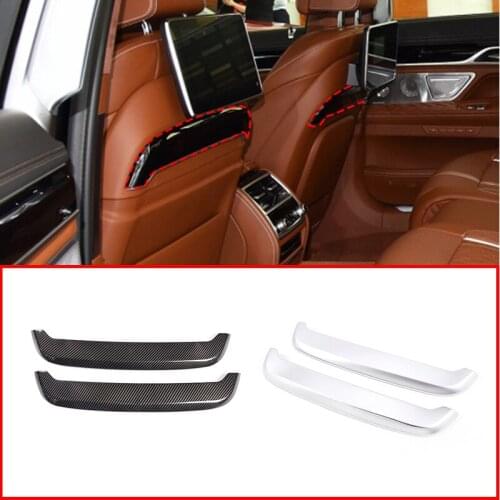 ABS Chrome/Carbon Fiber For BMW 7 Series G11 G12 2016-2020 Car Front Row Seat Decoration Strips Trim Interior Accessories