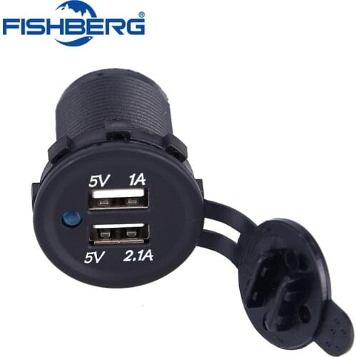 Car Charger Dual USB Output 2.1A/1A Auto Charger Mobile Phone Travel Adapter DC12-24V Dual USB Port Car Charger LED Display