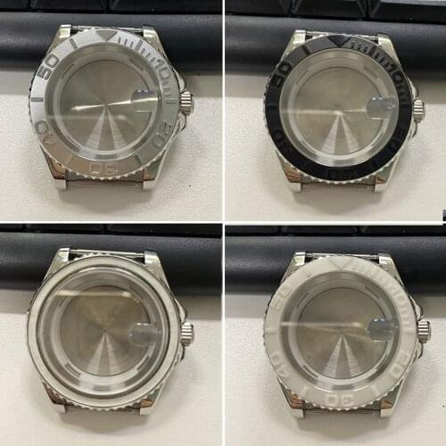 40mm Stainless Steel Watch Case Sapphire Mirror Case Watch Accessories Suitable for 8215/8200/821A and Mingzhu 2813 Movement