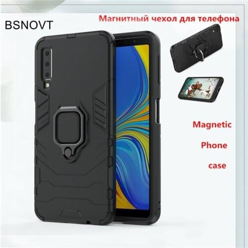For Samsung Galaxy A7 2018 Case Magnetic Finger Ring Anti-knock Case For Samsung Galaxy A7 2018 Cover For Samsung A7 2018 A750