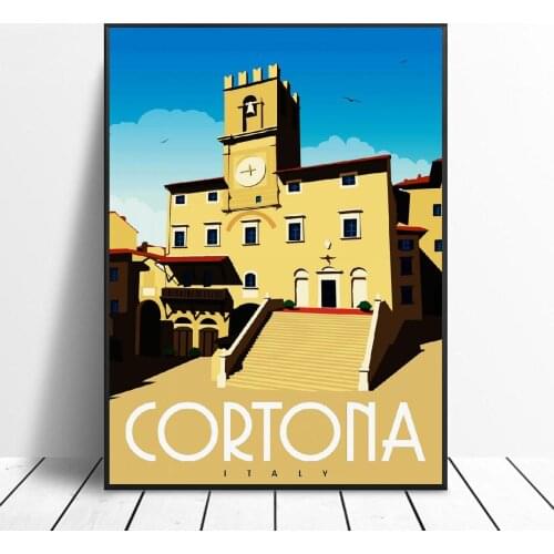 Cortona Canvas Print Wall Art Poster Picture Modern Minimalist Bedroom Living Room Decoration No Frame