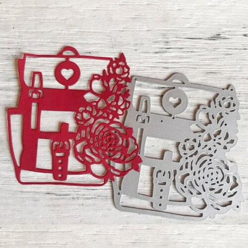 D0LD Clear Stamps School Bag Embossing Mould, DIY Printing Carbon Steel Mould for Card Making and Scrapbooking