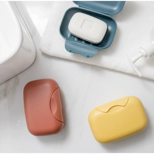 Travel Soap Box Four Colors Waterproof Leak Proof Stylish Compact Easy To Carry Bathroom Storage Sealed Box Portable Soap Dish