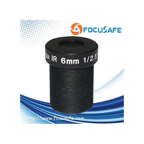 Focusafe New 1/2.5'' 6mm lens 57.6degree 3 Megapixel M12 CCTV MTV Board IR Lens for Security CCTV Camera