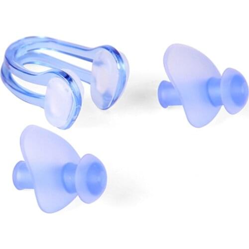 H797 Waterproof Swimming Professional Silicone Swim Earplugs Adult Swimmers diving Soft Anti-Noise Ear plug+Nose clip 3 color