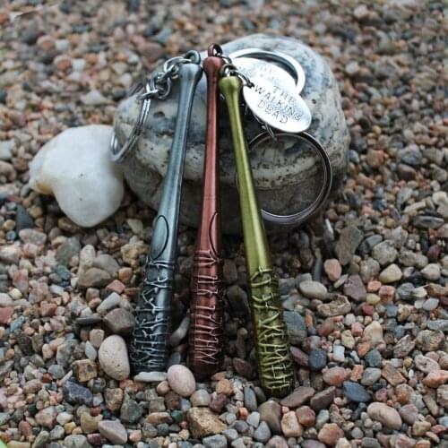 The Walking Dead KeyChain Negan Baseball pole Model Lucille Key Holder Keyring Keyfob Keychain For Men