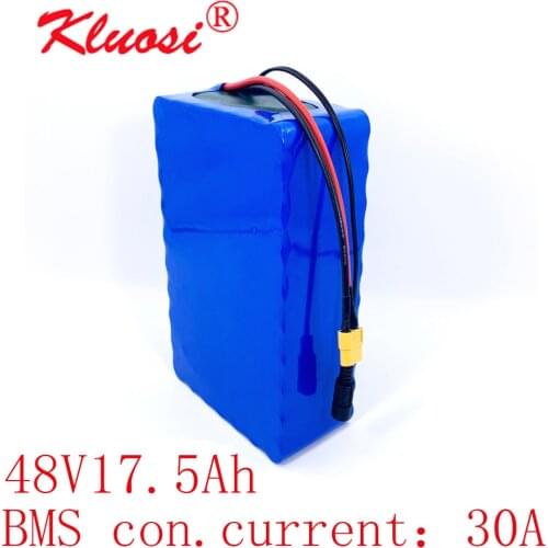 KLUOSI 13S7P 48V 17.5Ah 18Ah 54.6V Li-ion Battery Pack for With 30A BMS Motor Electric Scooter Vehicle Ebike Bicycle 48V Battery