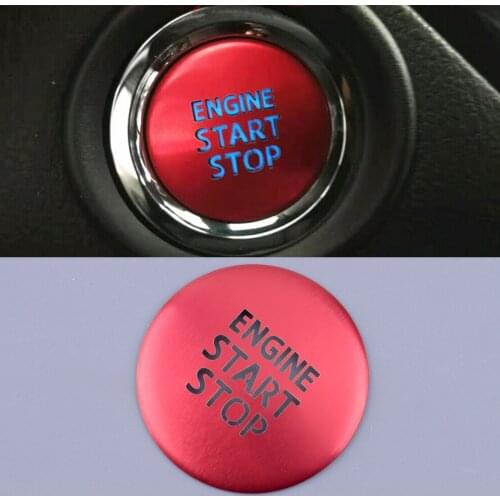 Red Aluminum Alloy Engine Start Stop Switch Ignition Push Button Cover Trim Fit for Toyota Camry 2018 2019 2020
