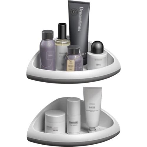 Creative Bathroom Corner Shelf Wall Mounted Shower Gel Wash Mugs Storage Rack Organizer, Toilet Cosmetics Holder Storage Shelves