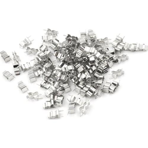 100pcs PCB Soldering Mount 5x20mm Fuse Holder Clip Chassis 5mm*20mm Tin Plated Brass 0.4mm Thickness