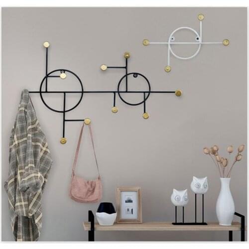 Wall Mounted Iron Art Hanger Nordic Style Geometric Clothes Hook for Living Room Bedroom Clothes hook wall hanging