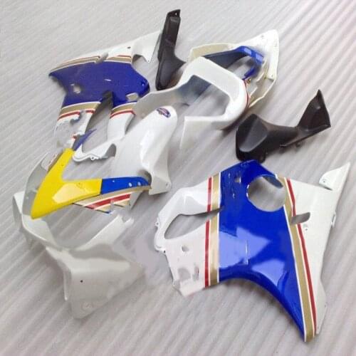 Dor-Hot sales fairing kit for CBR 600 F4i 01 02 03 fairings CBR600F4i 2001 2002 2003 White blue yellow