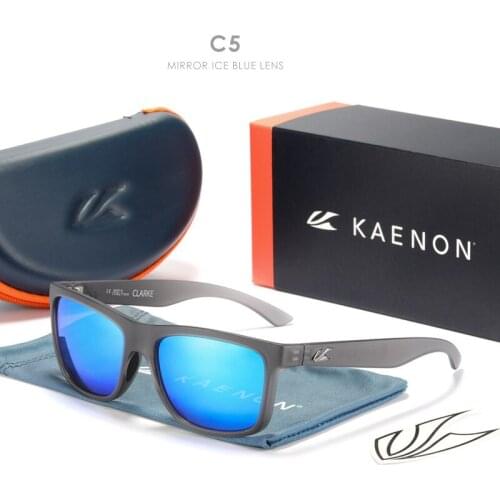 Kaenon Polarized Men Sunglasses TR90 frame Women Mirrored Blue lens Shades Branded Fashion Trending glasses With Free Box