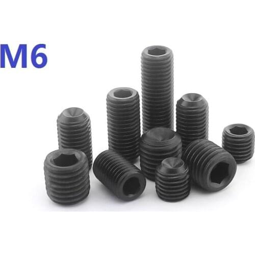 Wholesale!!! 12.9 Alloy steel M8X6/8/10/12/16/20/25/30/35/40mm Hex hexagon Socket Head Cap Screw Bolts set screws with cup point