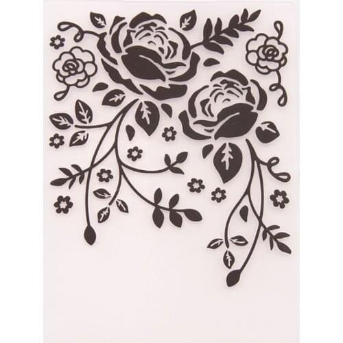 Plastic Embossing Folder Template DIY Scrapbook Photo Album Card Making Decoration Crafts Flower QX2E